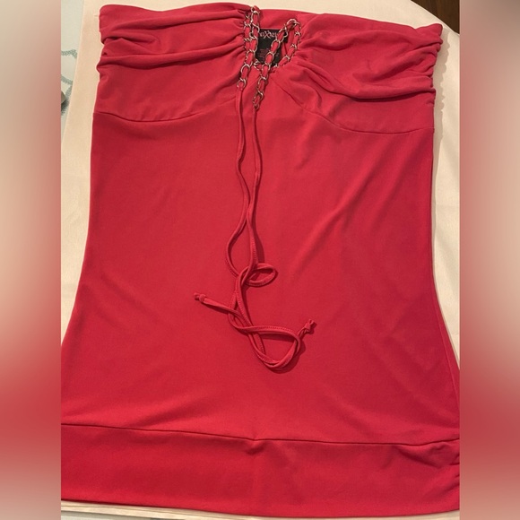 anxiety Tops - Anxiety Y2K Hot Pink Women’s Halter Top Size XL